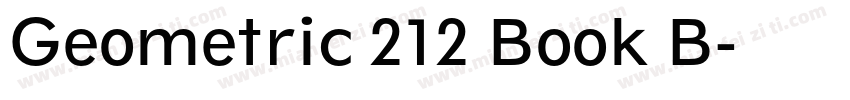 Geometric 212 Book B字体转换